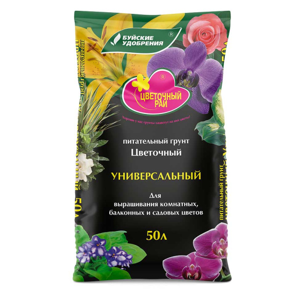 Грунт "Цветочный Рай" Цветочный 50л БХЗ  (1/33) 