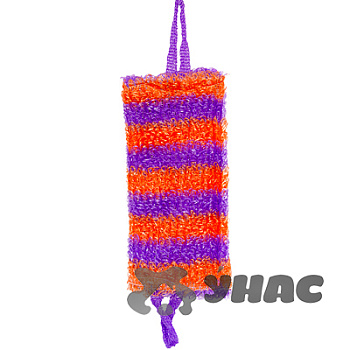 Мочалка "МЕДВЕДЬ ПОЛОСАТЫЙ" б/поролона 15*45см арт.045 х50 