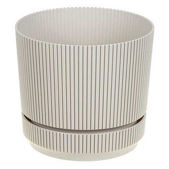 Кашпо СТРИП D200 3,9л с подставкой Крем М3248 х16 