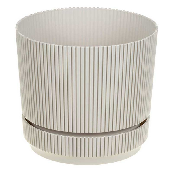 Кашпо СТРИП D200 3,9л с подставкой Крем М3248 х16 