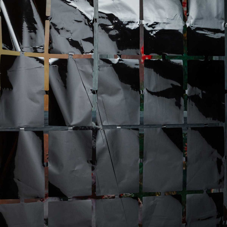 Занавес 9222-22 из фольги "Прямоугольник" черный 1*1,8м (600)