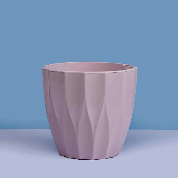 Кашпо "Флюте" 1,9л со вставкой Бисквитный Пласт Авеню х12 