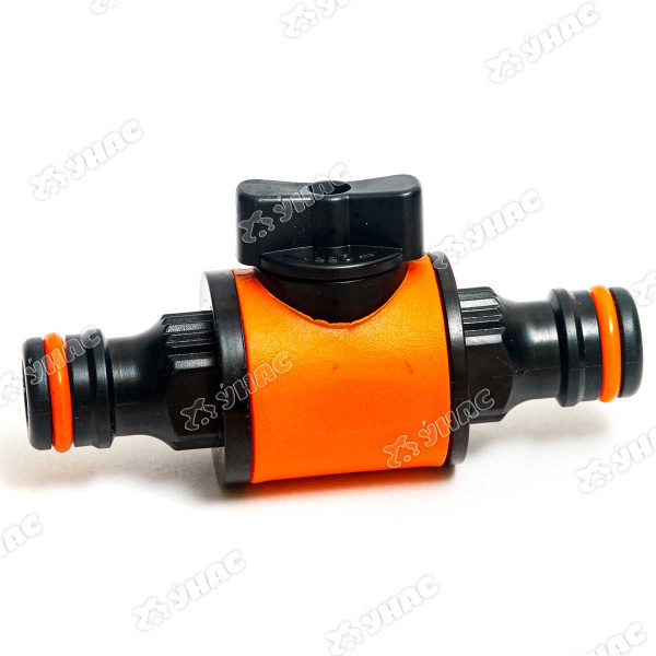 Соединитель с краном (SH4033) быстр-быстр (Цена за 10шт)