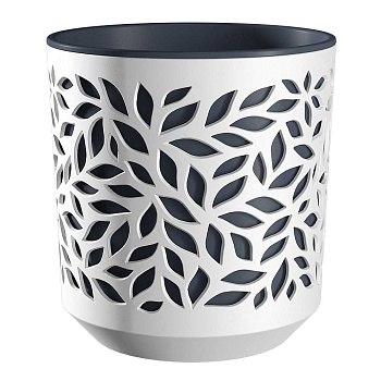Кашпо Leaves 4л Белый/Антрацит КШ-5828 х12 