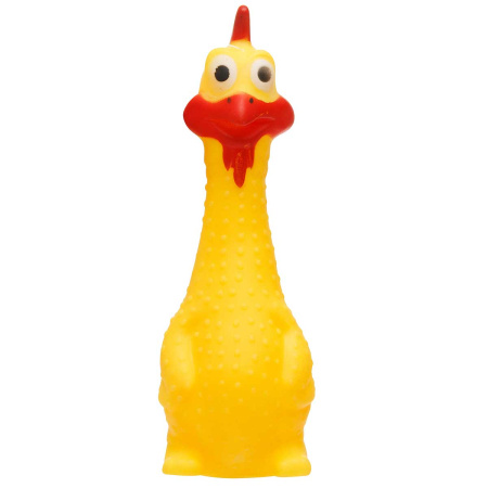Игрушка д/животных "Кричащая курица" NA2499 цвет: Микс (17см) (360)