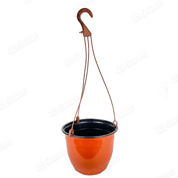 Кашпо подвесное формовка 3,5л коричн. без подвеса АМИНА х200