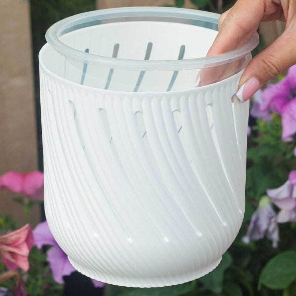 Кашпо Fleurs 2 л Белый КШ-3701 х12 