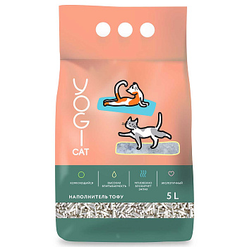 Наполнитель комкующийся ТОФУ 5л Йогикет х5/280