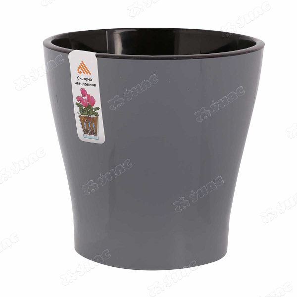 Горшок ЛЕЯ серый 2,2л двойной БШ7934 (20) 