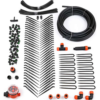 Капельный полив от водопр.60раст с тайм ЖУК х2