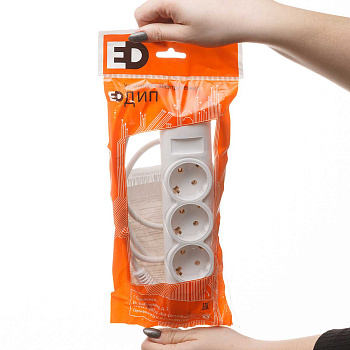 Удлинитель Премиум 3 гнезда 1,5м ПВС 3*0,75 с заземлением х30