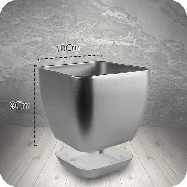 Горшок 0,6л серебро 102/10-5 х48 