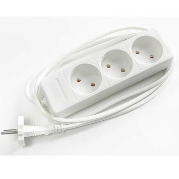 Удлинитель СТАНДАРТ 3 гнезда 7 метров ПВС 2*0,75 без заземления х30