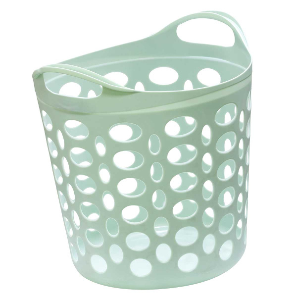 Корзина гибкая с ручками 28л светло-зеленая