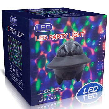 Светодиодн.LEDлампа YF-1628-1 1реж. Полушар на подставке цветное "Звездное небо"