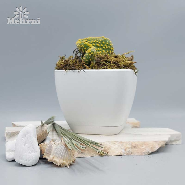 Горшок MEHRNI 0,2 л белый 102/7.5-1 х48 