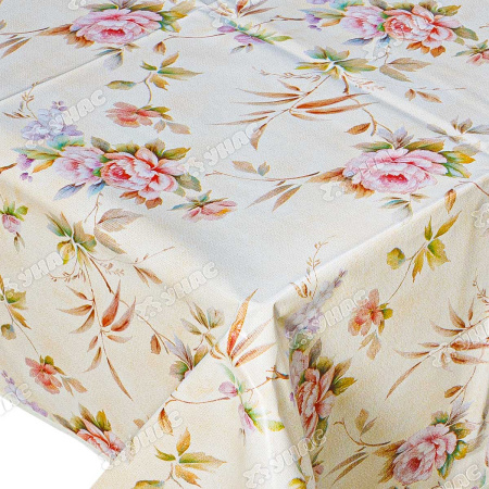 Скатерть Кармен 135х110 с бейкой 559/2 беж розы Тверь