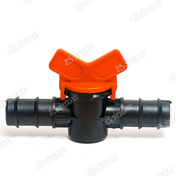 Соединитель с краном (SH4003) d20мм-d20мм (Цена за 10шт)