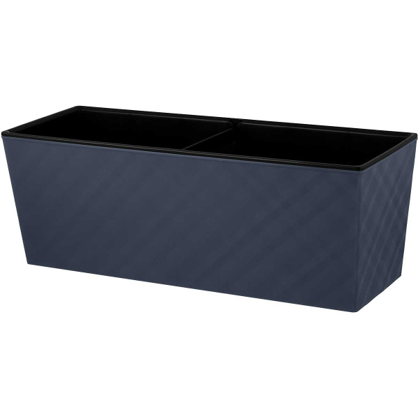 Балконный ящик МАНХЕТТЕН 40см со вставкой вулканический серый х6 