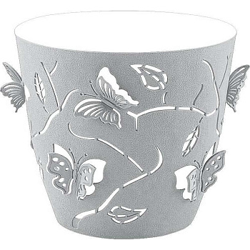 Горшок БАБОЧКИ со вст 5,3л серый шторм х10 