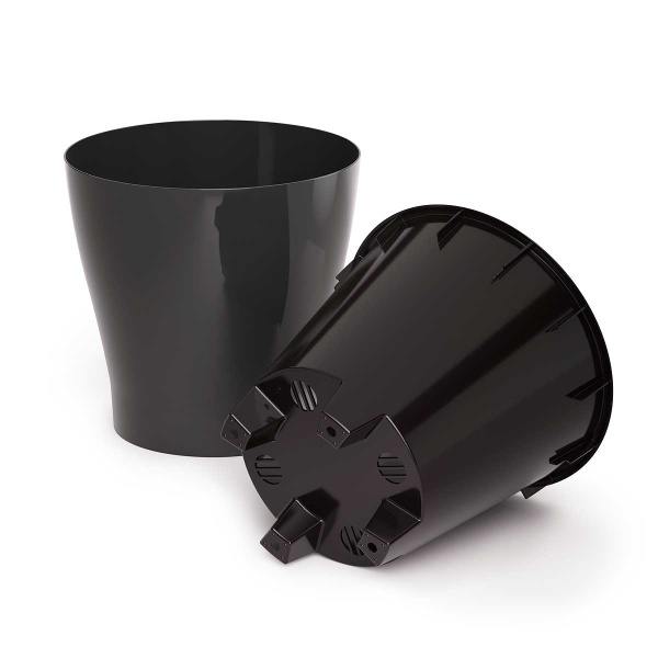 Горшок ЛЕЯ ГРАФИТ 2,2л двойной БШ8831 (20) 