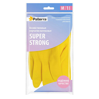 Перчатки резиновые PATERRA Супер прочные, р-р .M /12 /120