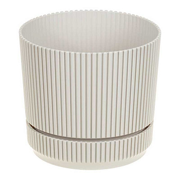 Кашпо СТРИП D140 1,3л с подставкой Крем М3246 х12 