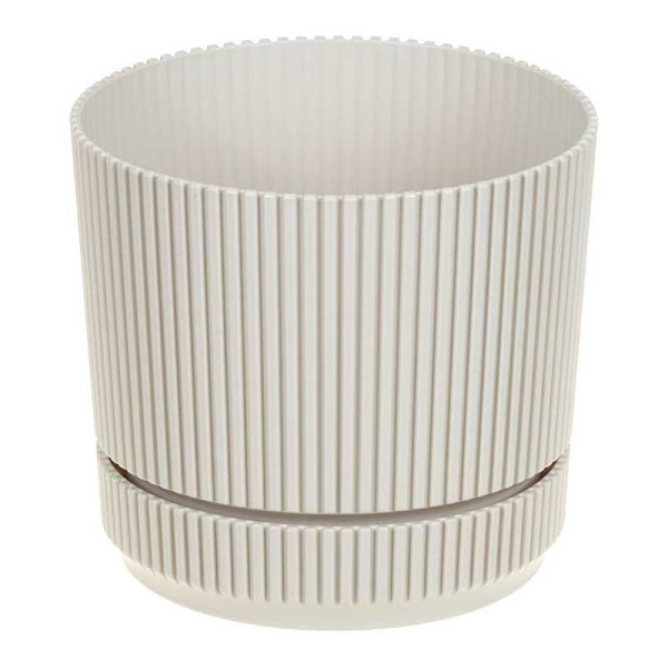 Кашпо СТРИП D140 1,3л с подставкой Крем М3246 х12 