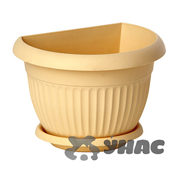 Кашпо ЛИВИЯ настенное 180мм 1,5л Белая глина М3110 (28) 