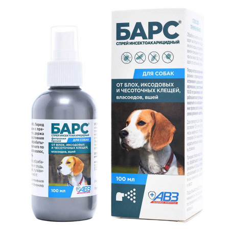 Барс спрей для собак 100 мл АВ766 x18