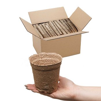 Торфяные горшочки 105*100 круглый с улучшенным дном ГС х3080 