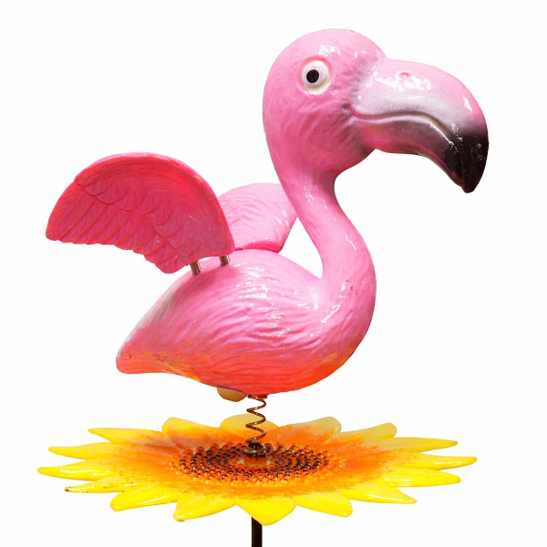 Штекер садовый Фламинго на цветке 14*10см NA2680 (288)