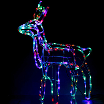 Фигурка новогод.ОЛЕНЬ дюралайт 65*60*35 YH-02 (4)