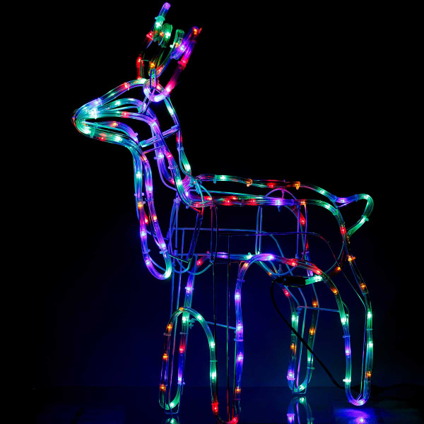 Фигурка новогод.ОЛЕНЬ дюралайт 65*60*35 YH-02 (4)