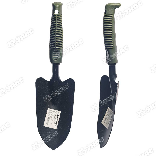 Совок посадочный  (JD6080 A) широкий с пластиковой ручкой САДОВИТА (120