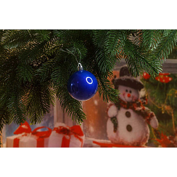 Шар Т519-6 6шт 6см (акриловый) Синий (140)