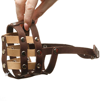 Намордник кожаный для собак средних пород