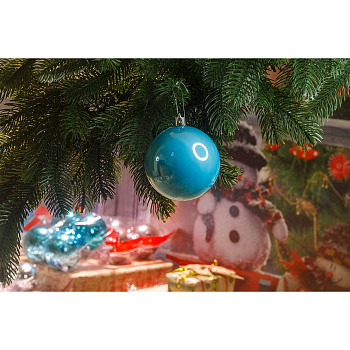 Шар Т518-8 6шт 8см (акриловый) Голубой (72)