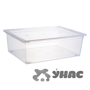 Ящик для хранения 25 л прозрачный 530*370*180 мм М2353