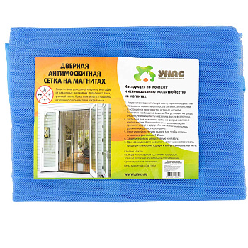 Сетка москитная для дверей NA1613 2,1*1 м Синий "пингвин"