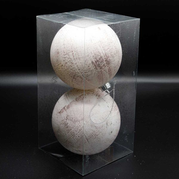 Шар 121026РР10 2шт 10см "Морозное утро"розовый металик(90)