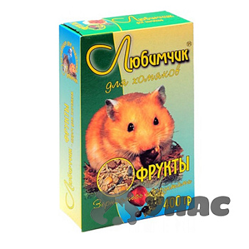 Любимчик Корм (зерносмесь) для хомяков 400 г с фруктами Природные витамины 0023 x14