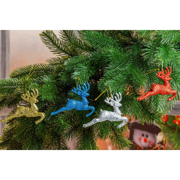 Подвеска JL24-9040 Олени 4шт 10см микс (1200)