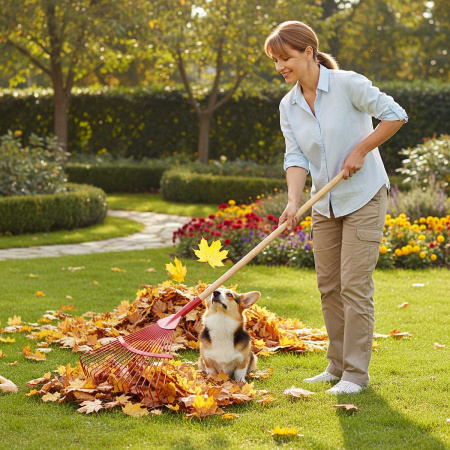 Грабли веер 22 зуба (132030B-22) проволочные САДОВИТА (48)