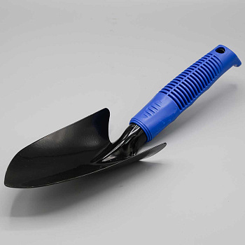 Совок посадочный БОЛЬШОЙ цельнометаллический с ЭРГОНОМИЧНОЙ пластиковой ручкой