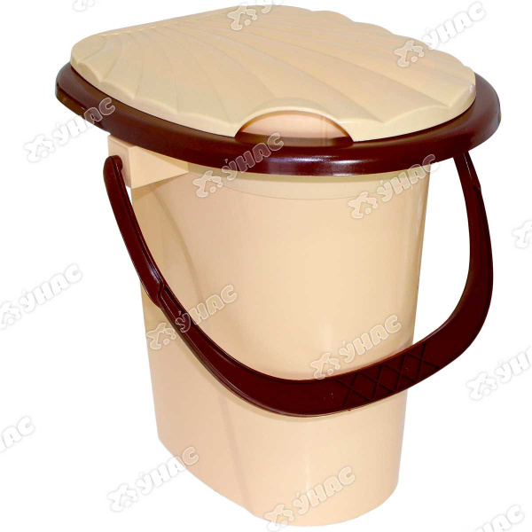 Ведро туалетное с крышкой 17л. МилихПластик х10