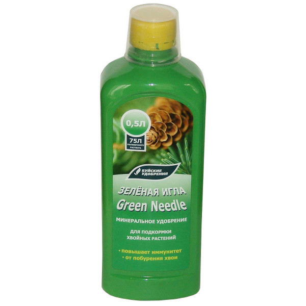 Удобрение жидкое концентрированное "Зеленая игла" 0,5л БХЗ х12 