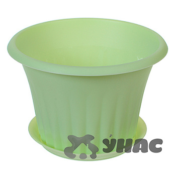 Кашпо КЭРОЛ 120мм Мята 0,45л с подставкой М3153 (20) 