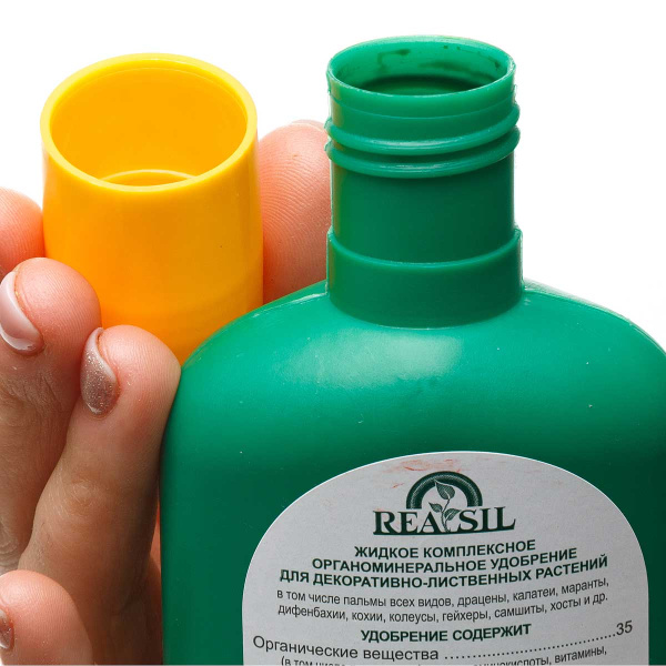 Удобрение комплексное органоминеральное для декоративнолиственных растений REASIL 0.25л СЖ без коробки 