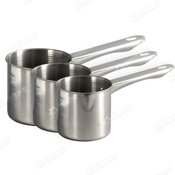 Ковш NA1841 3 шт 0,45+0,65+0,8 л нержавеющая сталь металлическая ручка